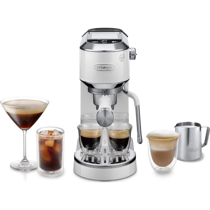 DeLonghi EC890.WI Espresso Coffee Maker Machine with Milk Frother White