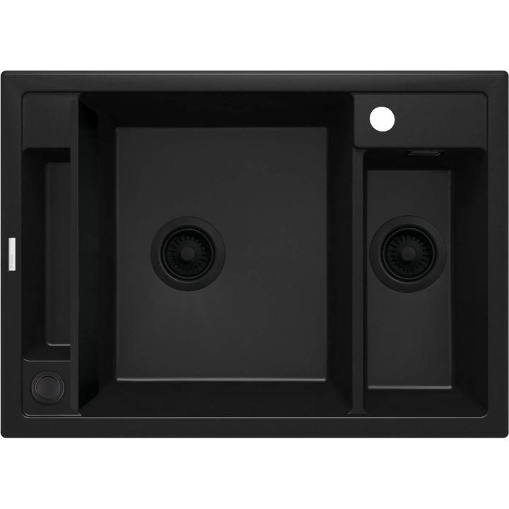 deante Magnetic ZRM_N503 fregadero de granito 1,5 cubetas negro