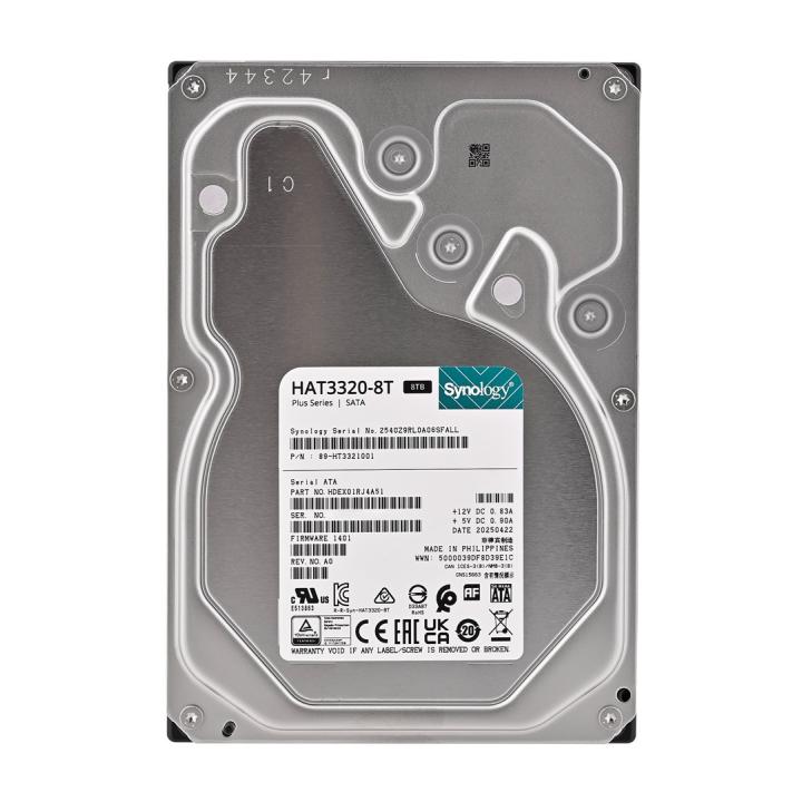 Synology HAT3320-8T disco rigido interno 8 TB 7200 RPM 3.5" Serial ATA III