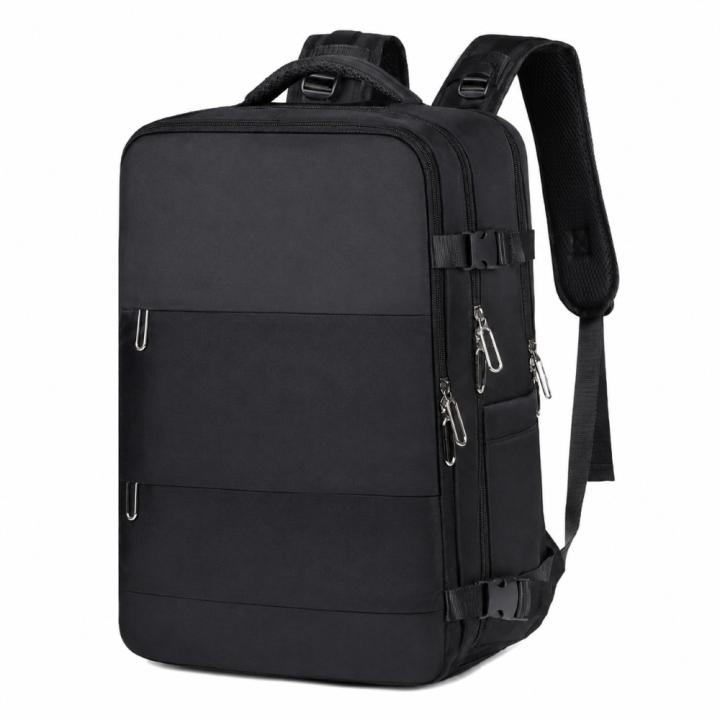 Mochila Black Forest Km06 preta, para cabine e viagem, 45x20x30 cm