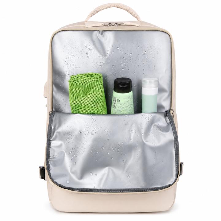 Schwarzwald KM06 Beige, Handgepäck-Rucksack für Reisen, 45 x 20 x 30 cm