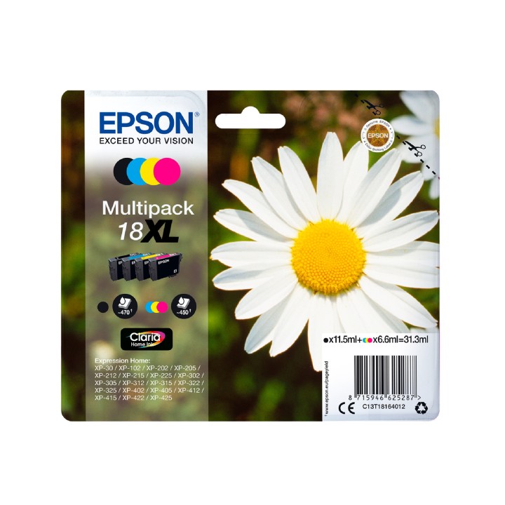 Multipack 4 couleurs 18xl claria bl