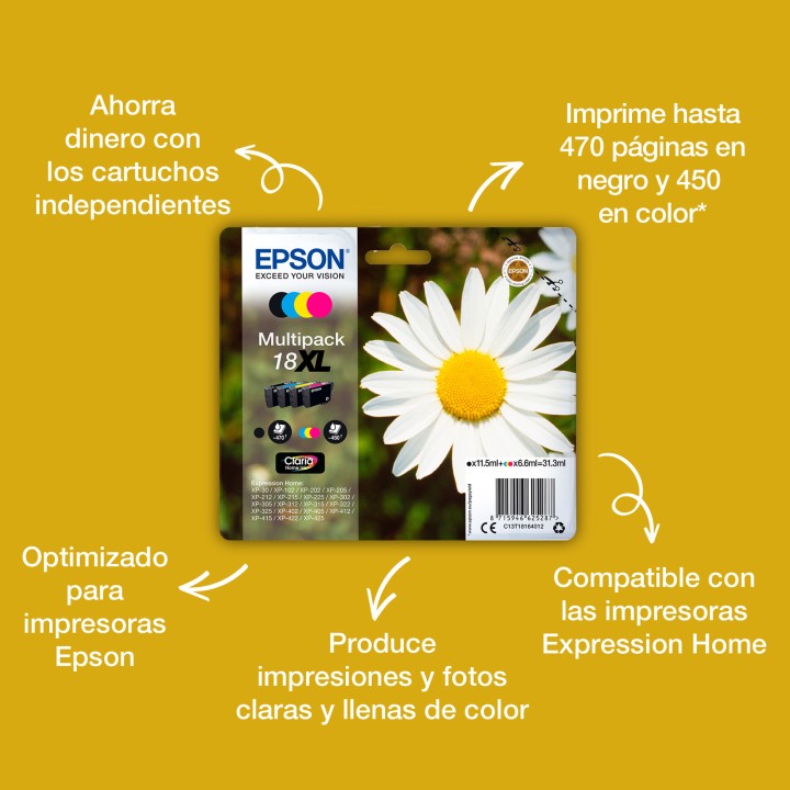 Multipack 4 couleurs 18xl claria bl
