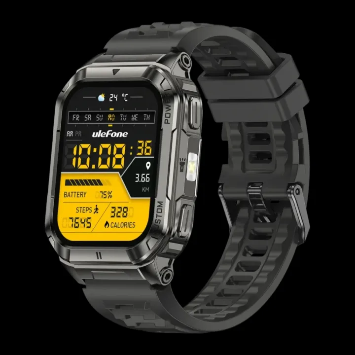 Ulefone Armor Watch Ultra Negro FC 24/7 SpO2 Batería 8 Días
