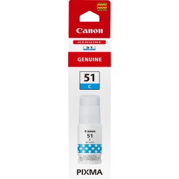 Frasco de tinta CANON 51 ciano de 70 ml para impressoras Pixma G1520, G2520, G3520 e G3560 – Original