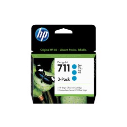 711 29ml Cyan DesignJet Ink Cartridge 3-Pack (CZ134A)