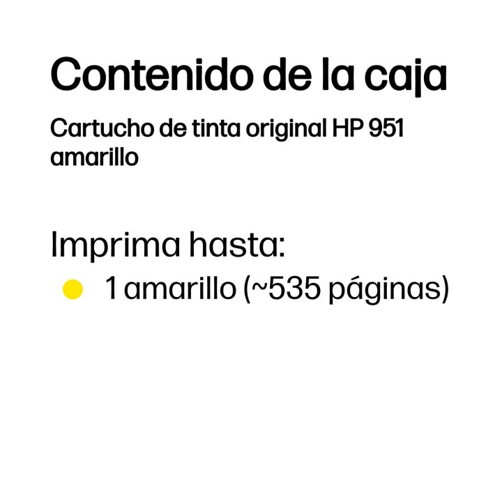 Encre HP n° 951 HP951 Jaune (CN052AE)