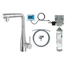 Robinet de cuisine avec kit de filtration d'eau et bec extractible