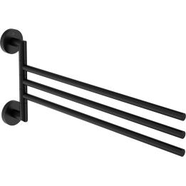 Triple movable towel rack - wall-mounted