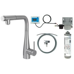 Robinet de cuisine avec kit de filtration d'eau et bec extractible