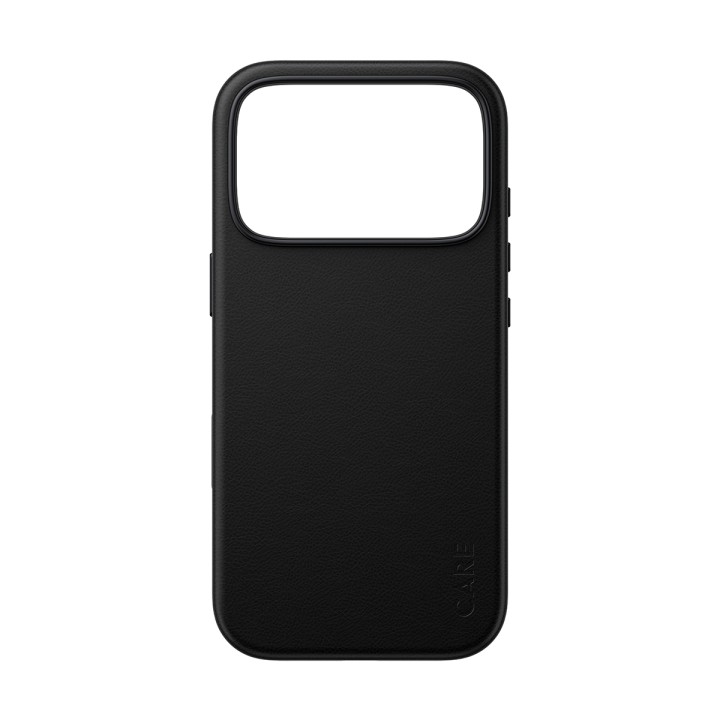 Étui de protection arrière en cuir végétalien Panzerglass Solo MagSafe noir pour iPhone 18 Pro / 17 Pro