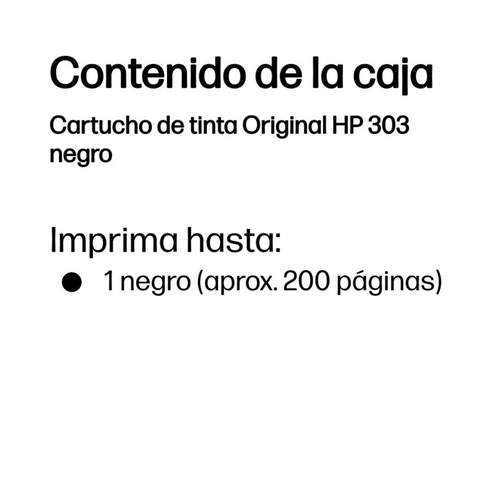 Cartouche noire HP 303 d'origine - T6N02AE [ML-4][PAG-200]