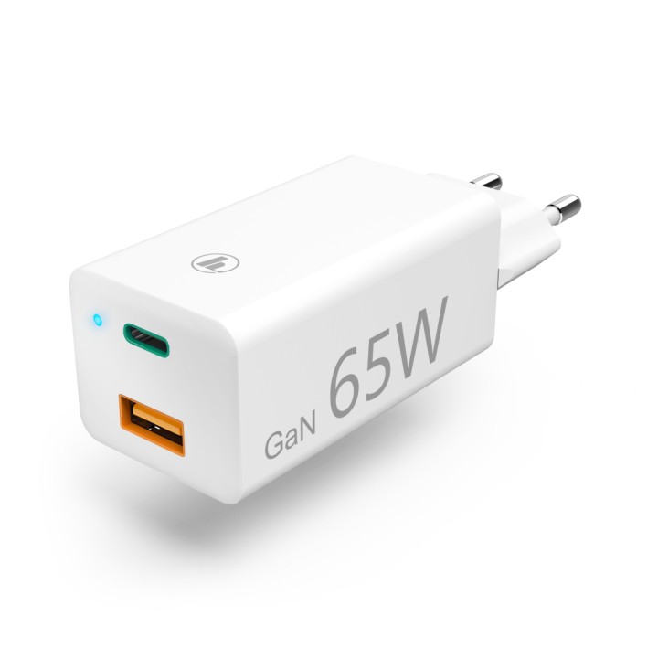 Chargeur Hama USB-A + USB-C GaN 65 W Blanc - 00201996