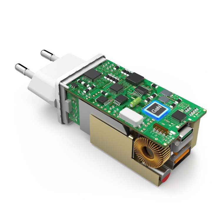 Carregador Hama USB-A + USB-C GaN 65W Branco - 00201996