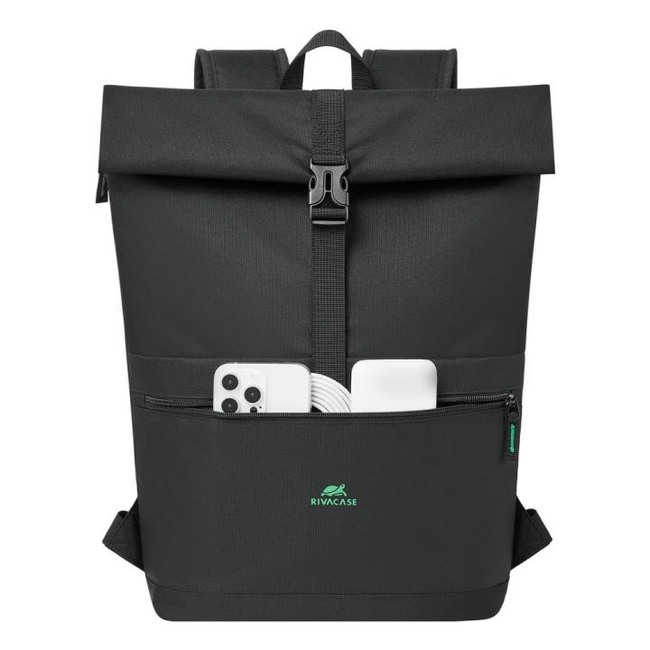 Rivacase Gremio mochila City backpack Negro Poliéster, Tereftalato de polietileno reciclado (rPET)