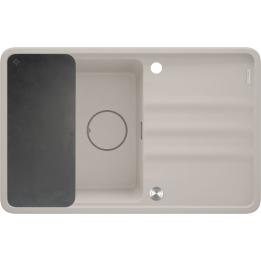 Single-bowl granite sink with drainer