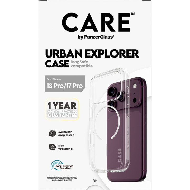 Funda movil back cover panzerglass urban explorer magsafe transparente iphone 18 pro / 17 pro