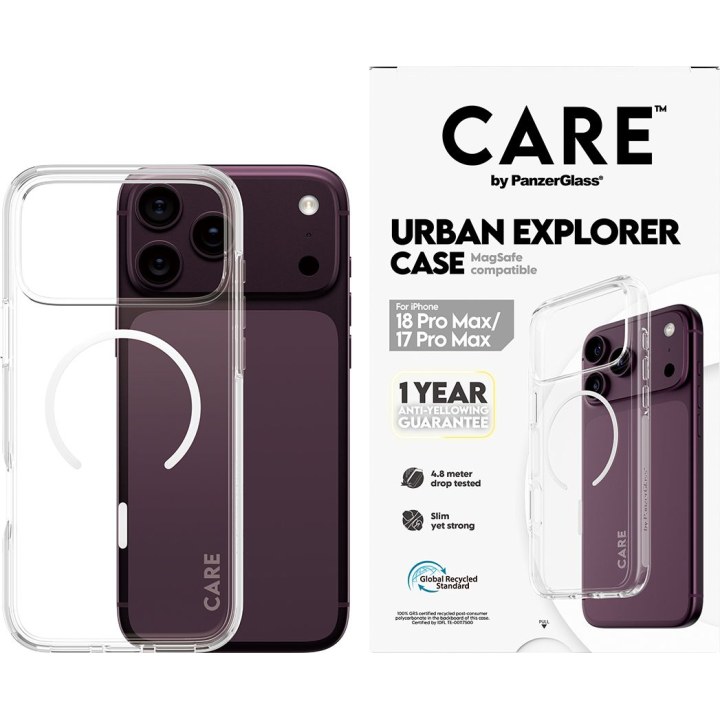 Funda movil back cover panzerglass urban explorer magsafe transparente iphone 18 pro max / 17 pro max