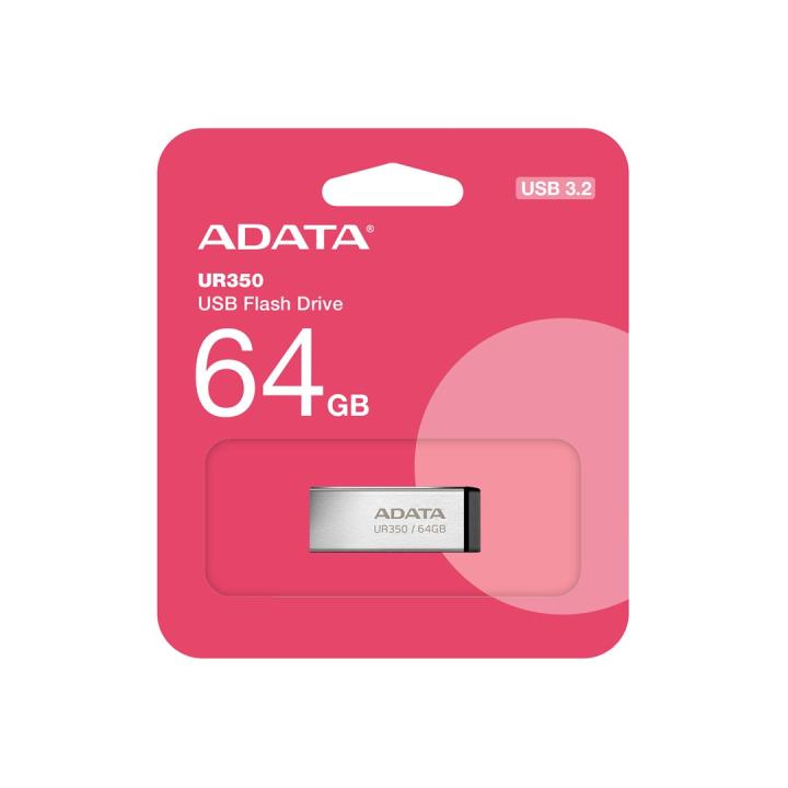 ADATA UR350 unidad clé USB 64 Go USB type A 3.2 Gen 1 (3.1 Gen 1) Noir