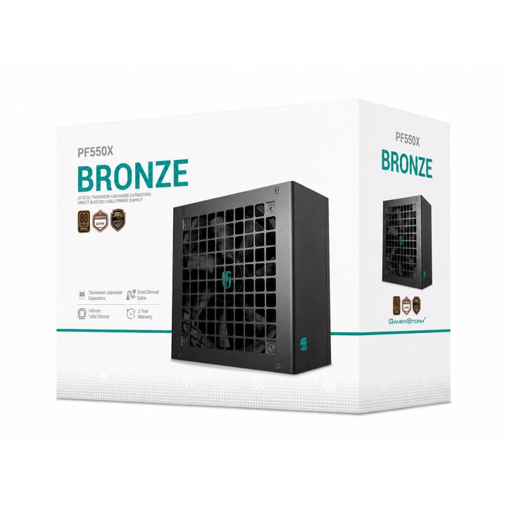Fuente de alimentación para PC DEEPCOOL PF550X-FE, negra