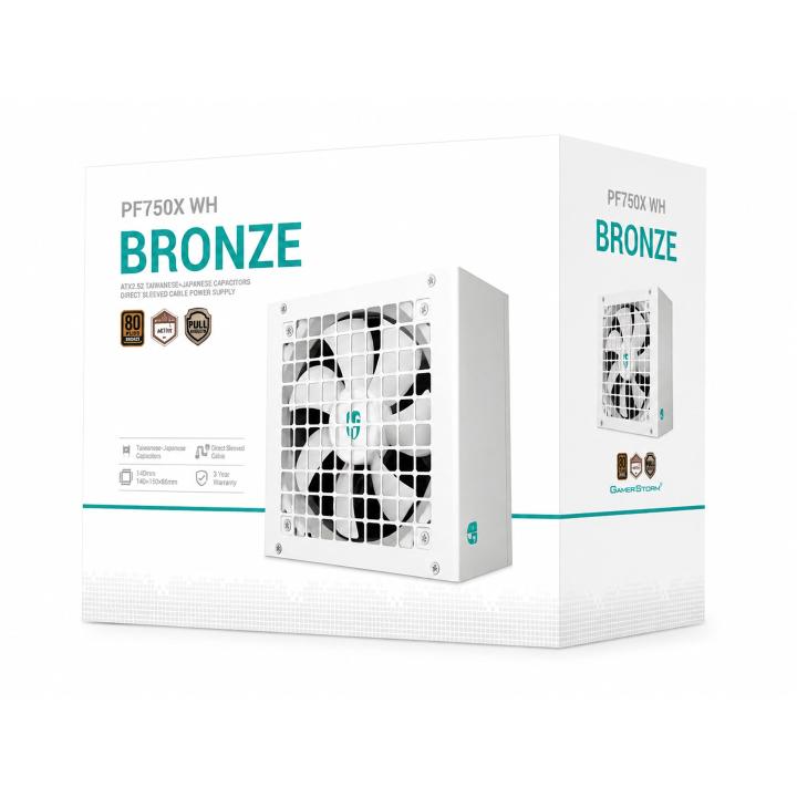 Fonte di alimentazione per PC DEEPCOOL PF750X WH, bianca