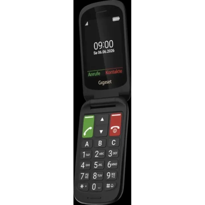 Gigaset GL40 7,11 cm (2,8") 88 GB Schwarzes Telefon für Senioren