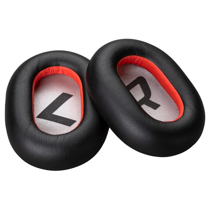 Almofadas auriculares em couro sintético preto para Poly Voyager 8200 (2 unidades)