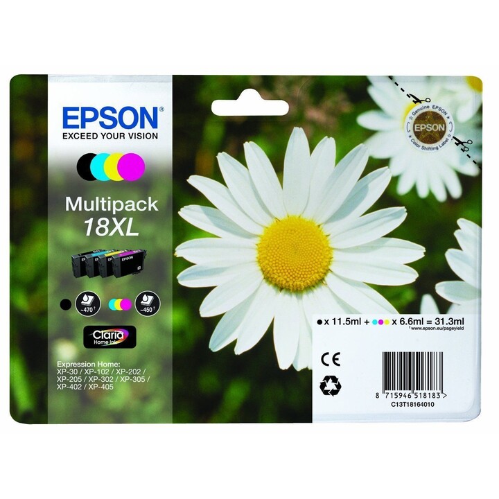 Epson 18Xl Multipack-Kartusche Xp-102 Xp-202 Xp-205 Xp-302 Xp-305 Xp-402 Xp-405