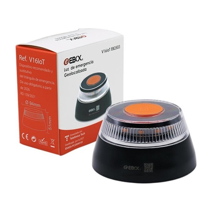 Emergency light v16 ebox connected dgt black