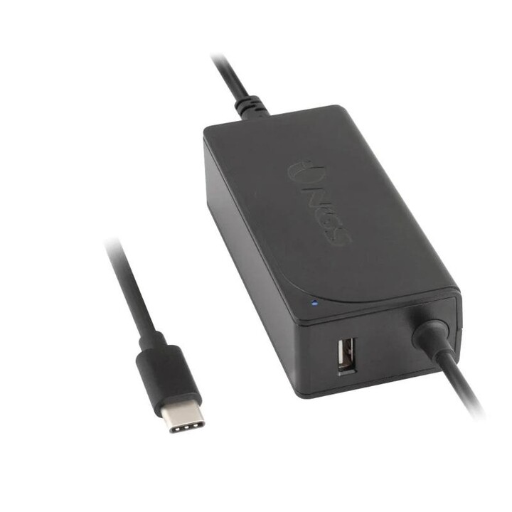 NILOX NXBGAN65W caricabatterie universale GaN 65W USB-C nero