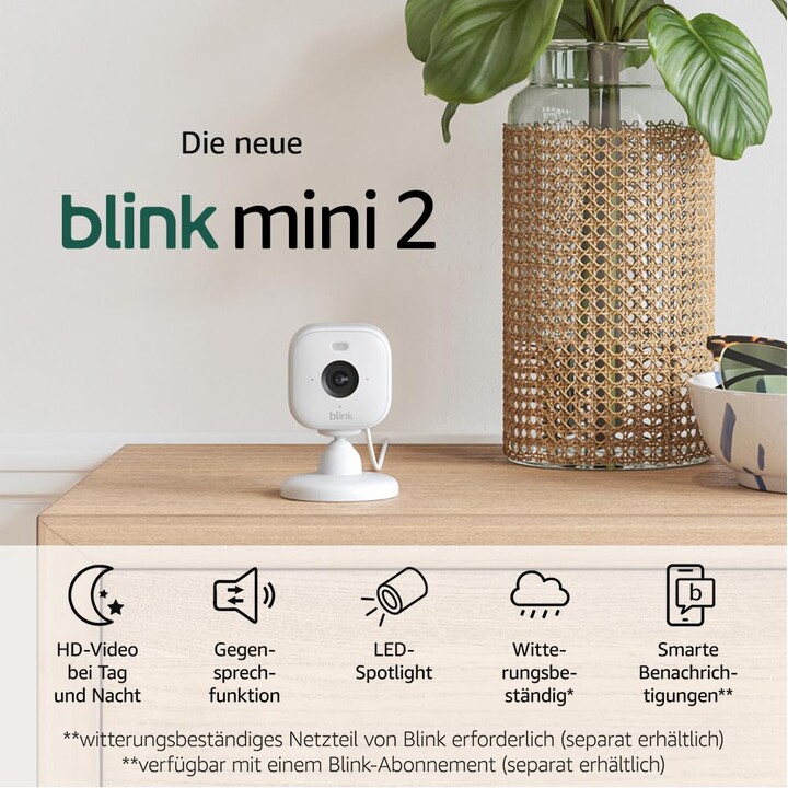 Amazon Blink Mini 2 Bianco