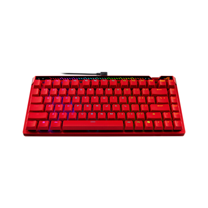 Teclado Asus ROG Falchion Ace 75 HE Red com Switches Magnéticos, Layout ROG HFX V2/V2X (EUA/Inglês) e Case.
