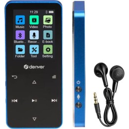 Leitor MP4 Denver MP-1830BU AZUL, 1,8 polegadas, 4 GB, azul