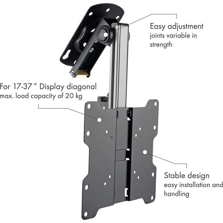 Suporte universal de teto Techly ICA-CPLB-946S para televisores LCD e LED de 37 a 70 polegadas