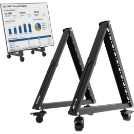 Supporto da pavimento/base per TV Maclean, 37-80", VESA max. 800x400, max. 75 kg, mobile, con blocco ruote, MC-183