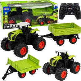 RC Agricultural Tractor with Tilting Trailer Remote Control 1:16 Scale