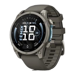 Garmin Fenix 9 47 mm AMOLED Grigio Pebble Mappe TopoActive Torcia LED