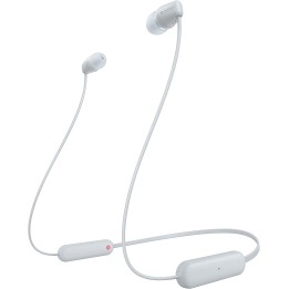 Cuffie in-ear wireless Sony WI-C100 con microfono/Bluetooth/bianche
