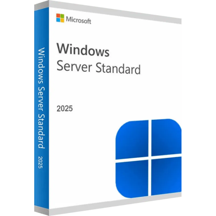 DVD OEM do Microsoft Windows Server 2025 Standard de 64 bits e 16 núcleos