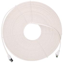 Cabo de rede Extralink Cat.8 U/ftp 20M 40G com blindagem plana, par trançado com folha de cobre, branco.