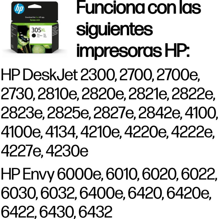TINTA NEGRA HP 305XL
