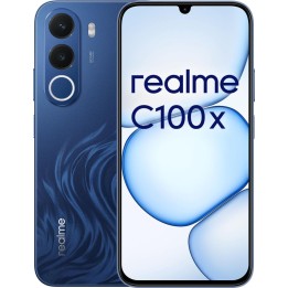 Smartphone Realme C100X, 4 GB e 256 GB, ecrã LCD de 6,8 polegadas HD+, bateria de 7500 mAh, azul