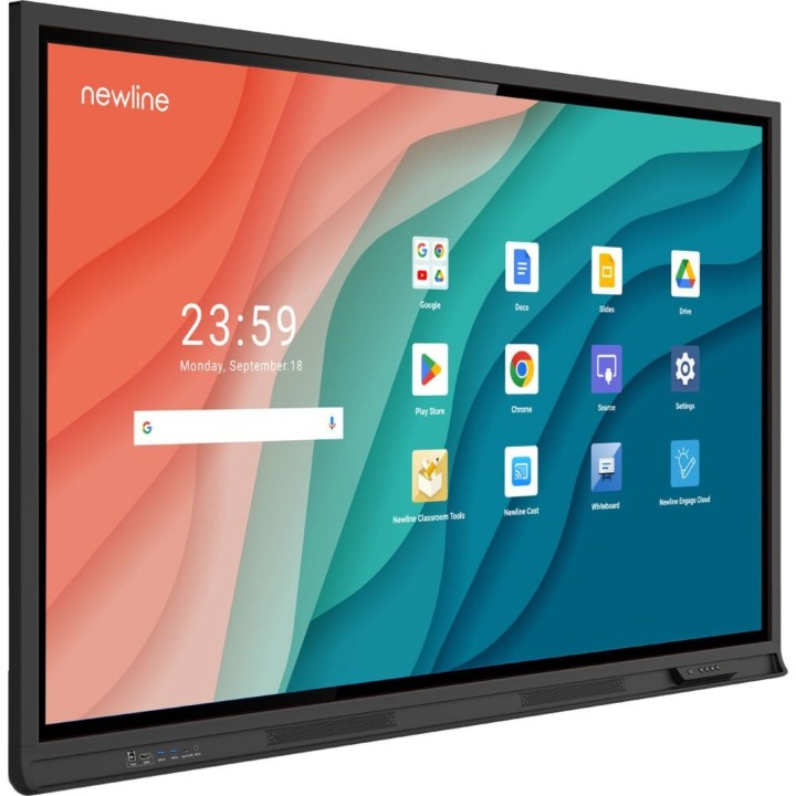 Ecrã interativo NewLine Q Ultra Series TT-6526QULT de 86 polegadas com Android 16, EDLA e 4K UHD