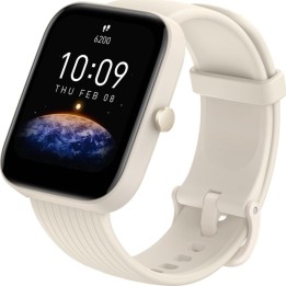 Huami Amazfit Bip 3 Pro Smartwatch / Benachrichtigungen / Herzfrequenzmessung / GPS / Creme