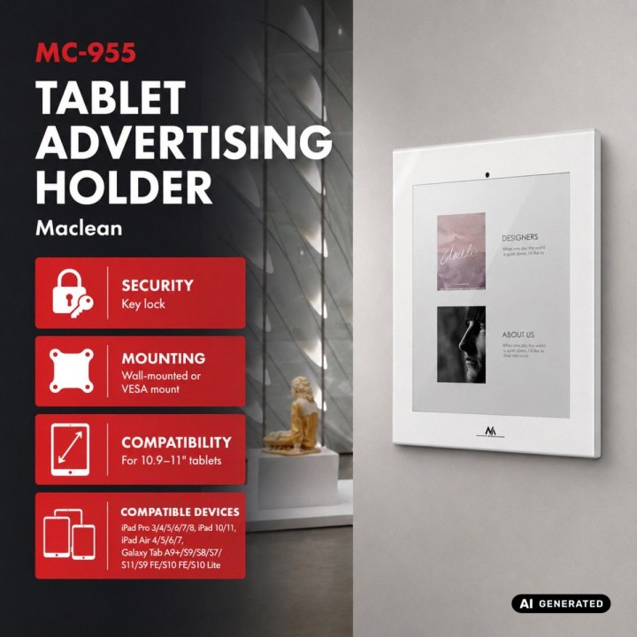 Soporte publicitario para tabletas MC-955 W