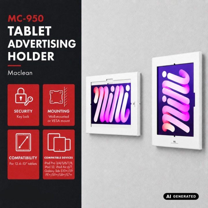 Soporte publicitario para tabletas MC-950 W