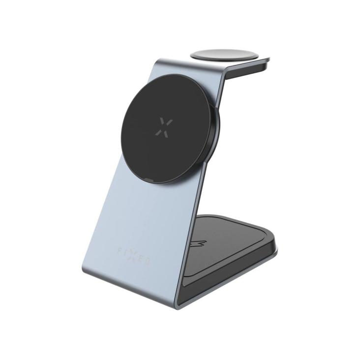 FIXED FIXMPOS-AL-GR Mobile Device Charger: Smartphone, Smartwatch, Headphones, Gray, USB, Wireless Charger, Fast Charging, Indoo