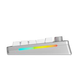 Clavier de jeu Glorious Gaming GMMK 3 PRO 75 % préassemblé, USB + RF sans fil + Bluetooth, QWERTY américain, argenté