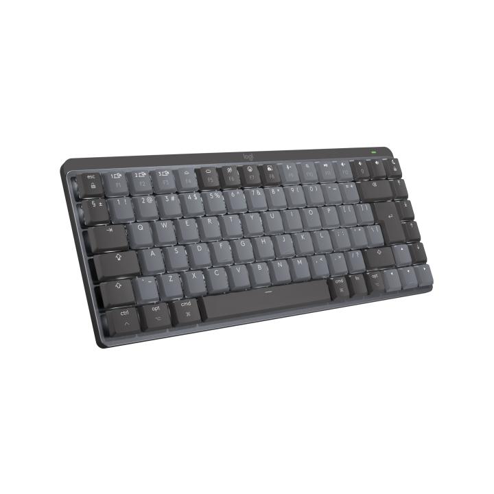 Logitech Master MX Mechanical Mini for Mac RF Wireless + Bluetooth Keyboard, International U.S. QWERTY, Gray