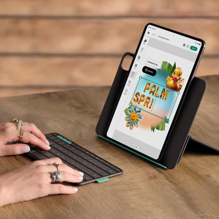 Logitech Flip Folio QWERTY Internacional dos EUA Bluetooth Grafite